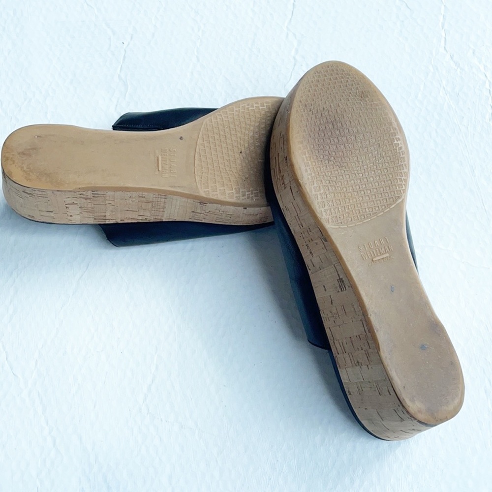 Stuart Weitzman Wedge Slide Sandal Cork Wedge - image 8